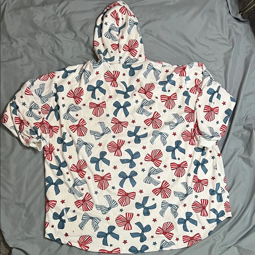 Towel Bathing Suit Cover up Throwzy Patriotic Bow Swim - Picture 7 of 7